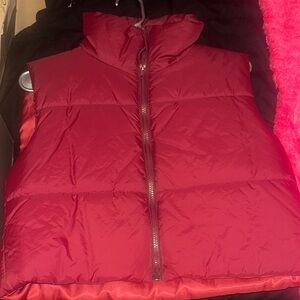 SHEIN Red Puffer Vest